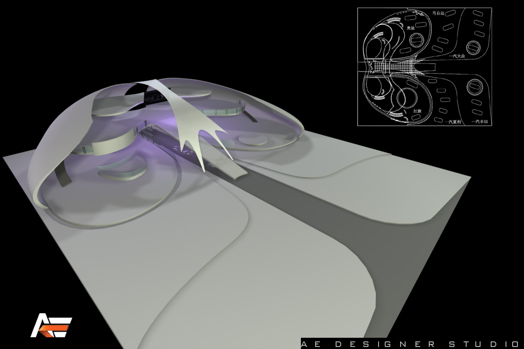 汽车展展台展位设计搭建效果图欣赏 - 中国展览
