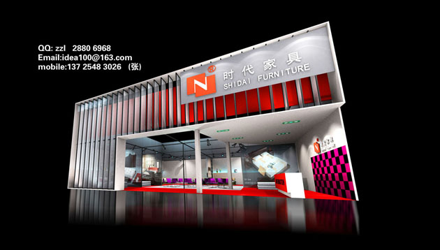 时代家具展台展位设计搭建制作效果图欣赏 - 中