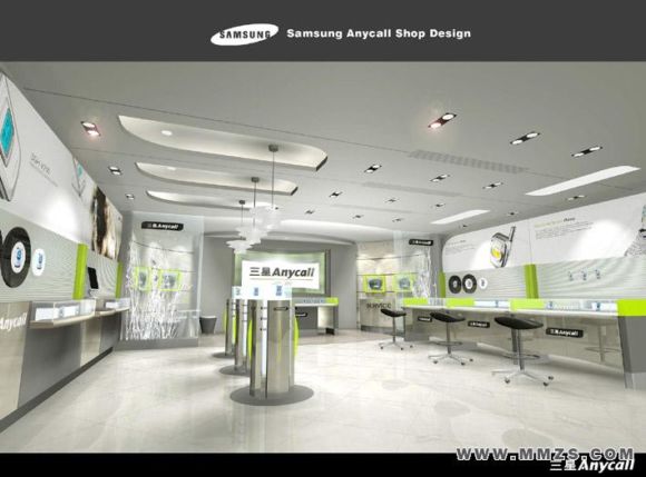 广州三星手机专卖店设计效果图 - 中国展览设计