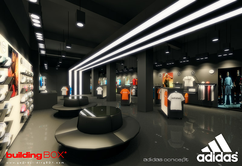 阿迪达斯专卖店设计效果图欣赏 - 中国展览设计