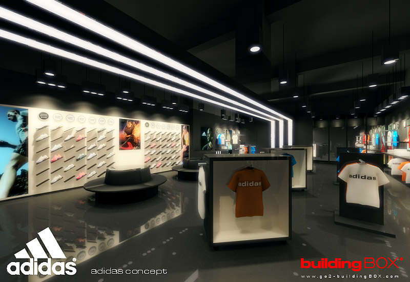 阿迪达斯专卖店设计效果图欣赏- 中国展览设计