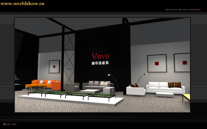 施华洛家具展台展位设计效果图欣赏 - 中国展览
