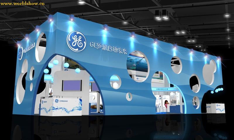 GE梦想启动未来中标展台设计实景图效果图欣赏 - 中国展览设计网|国外展台搭建|展览搭建|展位设计搭建|展台设计搭建|搭建公司|布展公司|美国搭建