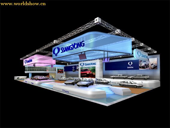 汽车展ssangyong展台设计效果图欣赏
