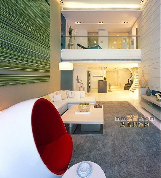 简约复式房屋装修图片 广州金海湾梁志天作品