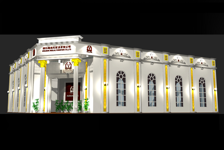 浙江维拉利家具展台设计效果图欣赏 - 中国展览