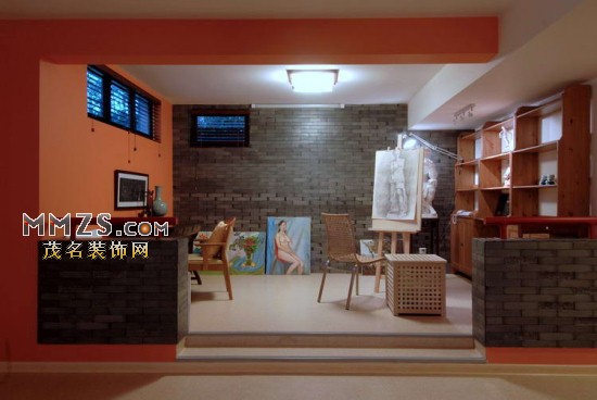 欧式别墅客厅展示台